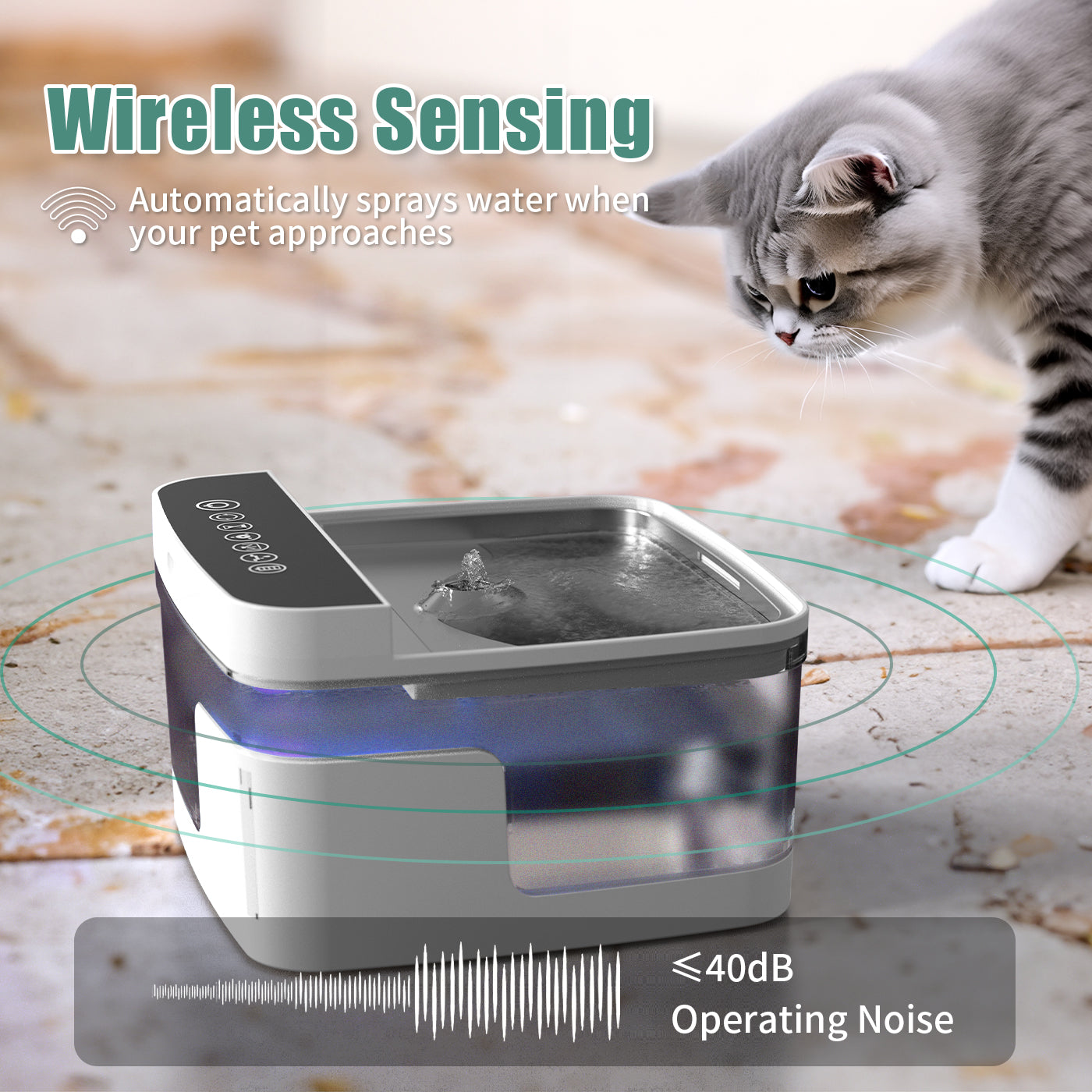 Smart Pet Water Fountain for Cats & Dogs